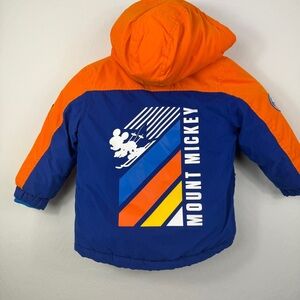 Blue and Orange Mickey Mouse Winter Jacket